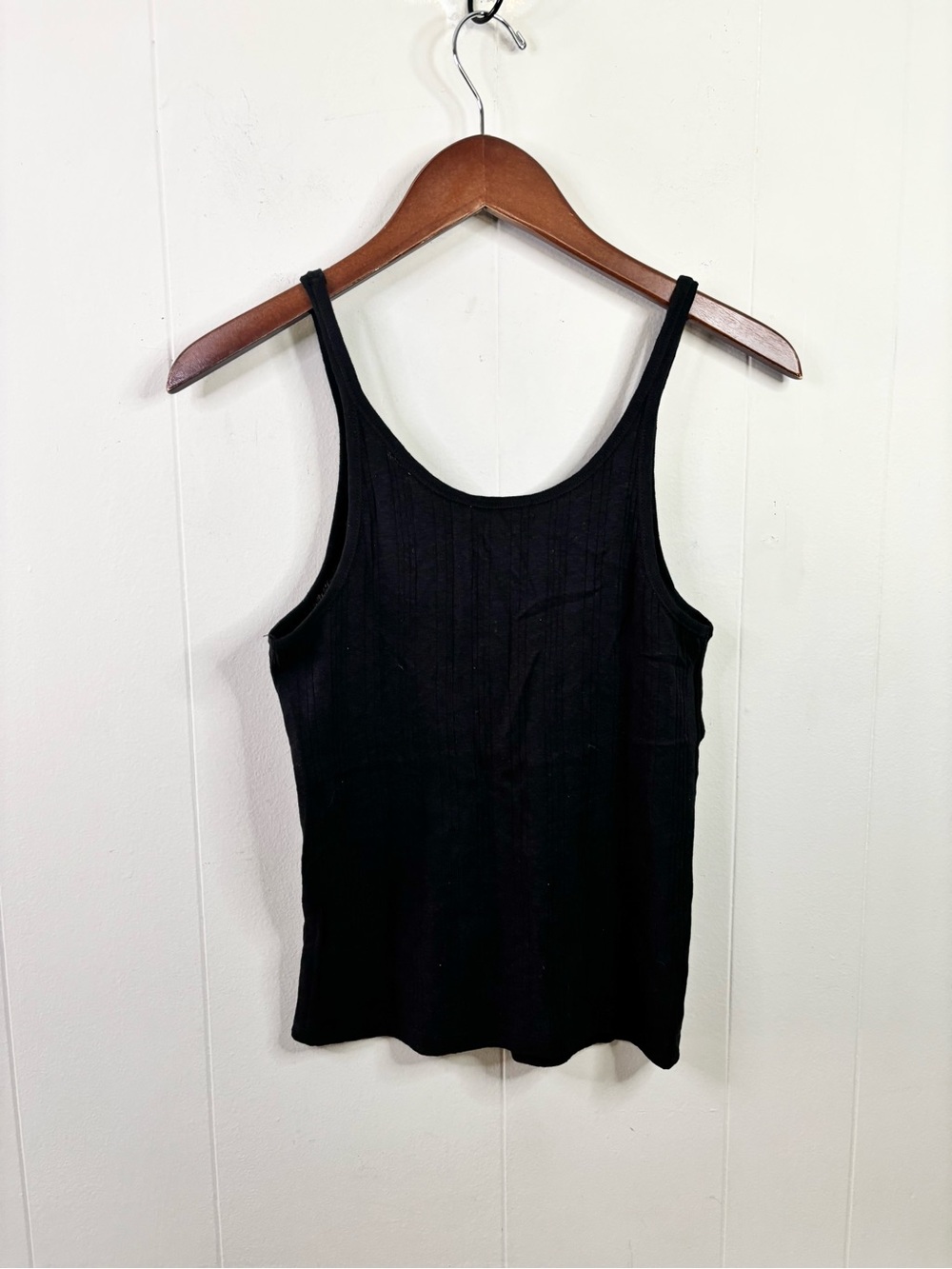 Buck Mason black heirloom rib base tank size SM new cotton - Picture 6 of 6